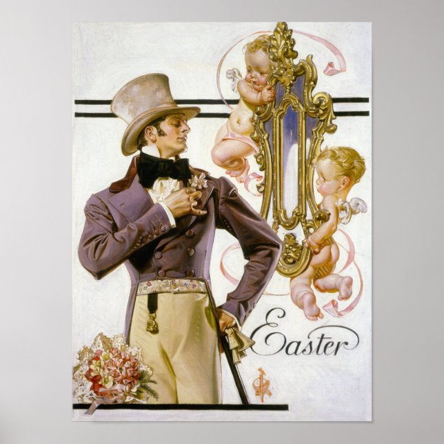 Easter cover of Beau Brummel, 1925 by Leyendecker Poster (Front)