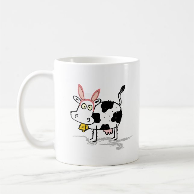 Easter Cow, Funny Humour Coffee Mug (Left)