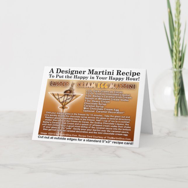 Easter Cream Egg Martini Recipe Cards (Front)