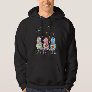 Easter Crew Three Gnomes Bunny Ears Candy Hunting Hoodie
