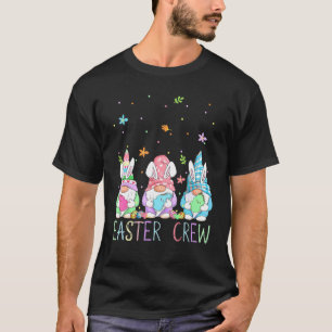 Easter Crew Three Gnomes Bunny Ears Candy Hunting T-Shirt