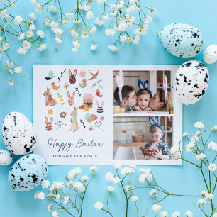 Easter Critters Personalised Photo Holiday Card