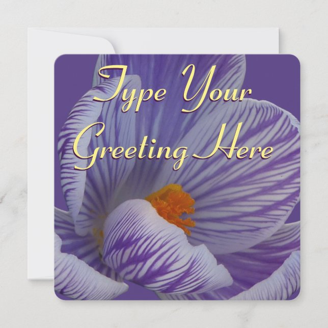 Easter Crocus Invitations Easter Cards Personalise (Front)