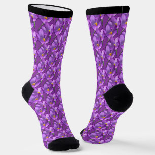 Easter Crocus Socks Festive Spring Flowers Socks