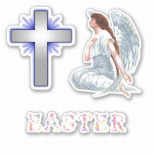 Easter Cross And Angel