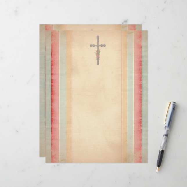 Easter Cross Custom Letterhead (Front/Back In Situ)