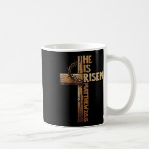 Easter Cross He Is Risen Jesus Christian Men Women Coffee Mug