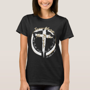 Easter Cross He Is Risen Jesus Christian Men Women T-Shirt