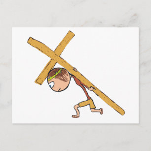 Easter Cross Holiday Postcard