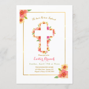 Easter Cross Invitation