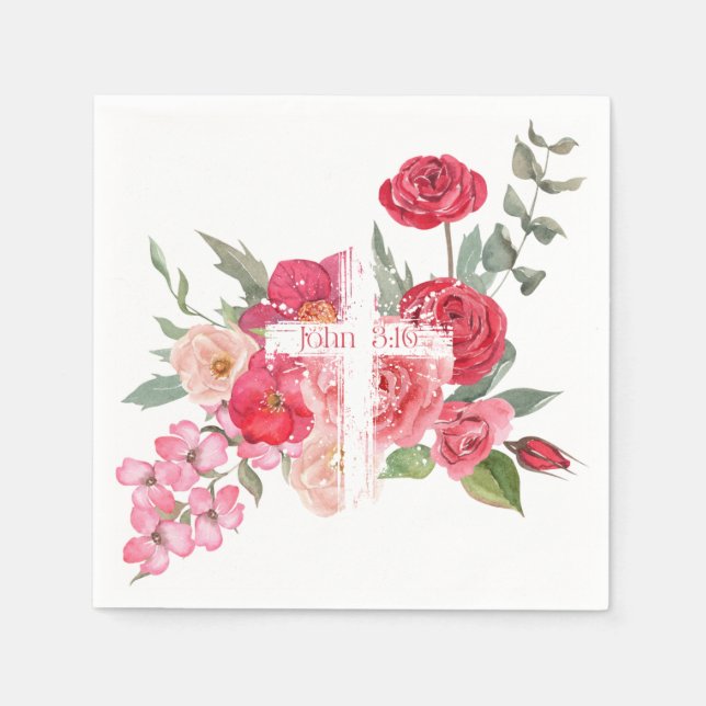 Easter/Cross/John3:16/Jesus Napkin (Front)
