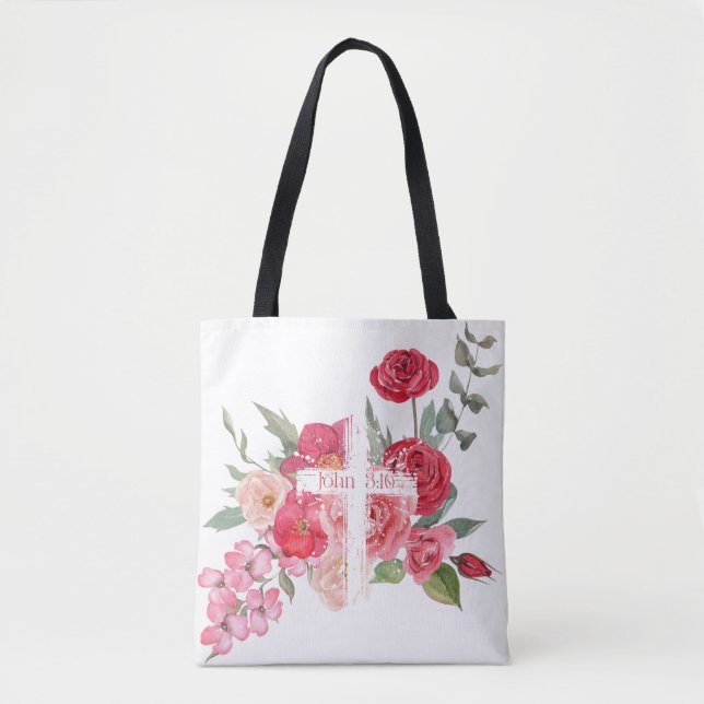 Easter/Cross/John3:16/Jesus Tote Bag (Front)