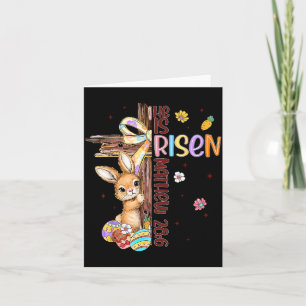 Easter Cross Risen Jesus Christian Men Women Kid Card