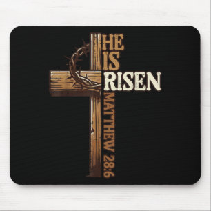 Easter Cross Risen Jesus Christian Men Women Kid Mouse Pad