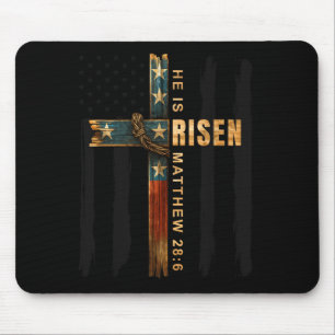 Easter Cross Risen Jesus Christian Men Women N Mouse Pad