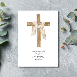Easter Cross Shroud Religious Christian Holiday Card