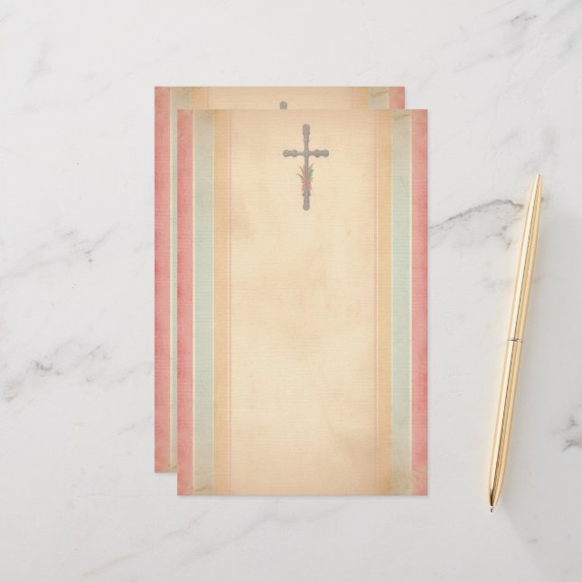Easter Cross Stationery (Front/Back In Situ)