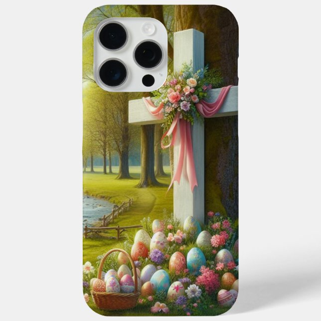 Easter cross with eggs Case-Mate iPhone case (Back)