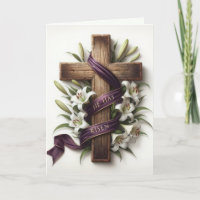 Easter Cross With Purple Ribbon