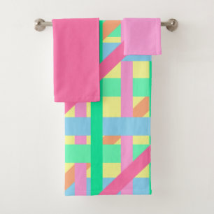Easter Crossed Lines Bath Towel Set