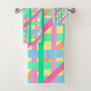 Easter Crossed Lines Bath Towel Set