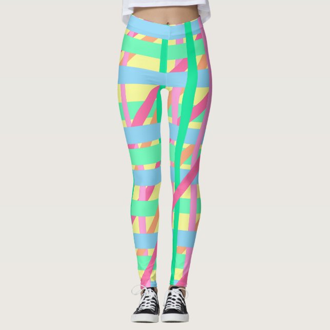 Easter Crossed Lines Leggings (Front)