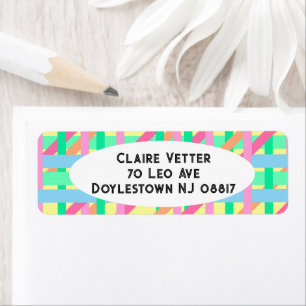 Easter Crossed Lines Return Address Label