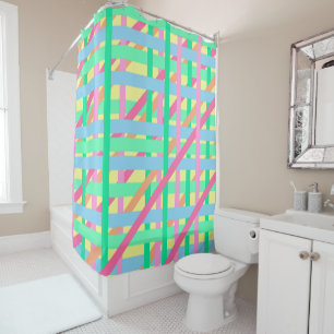 Easter Crossed Lines Shower Curtain