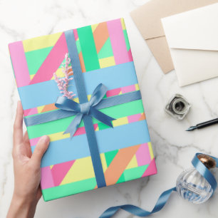 Easter Crossed Lines Wrapping Paper