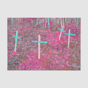 Easter Crosses Pink Teal Cemetery Art Tissue Paper