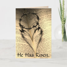 Easter Crown and Bible Elegant Verse Custom Card