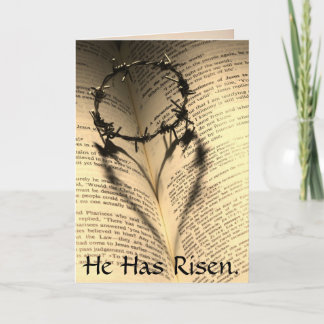 Easter Crown and Bible Elegant Verse Custom Card
