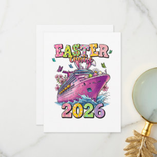 Easter Cruise 2026 Family Vacation Spring Break  Thank You Card