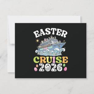 Easter Cruise 2026 Vacation Bunny Ship Spring Invitation