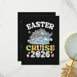 Easter Cruise 2026 Vacation Bunny Ship Spring  Thank You Card