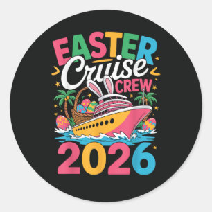 Easter Cruise Crew 2026 Matching Family Vacation Classic Round Sticker