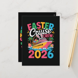 Easter Cruise Crew 2026 Matching Family Vacation Holiday Postcard