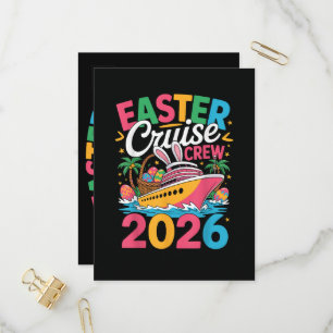Easter Cruise Crew 2026 Matching Family Vacation Invitation Postcard