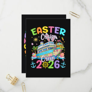 Easter Cruise Crew 2026 Matching Family Vacation Invitation Postcard