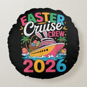 Easter Cruise Crew 2026 Matching Family Vacation Round Cushion