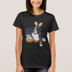 Easter Cute Bernese Mountain Dog Lover Bunny Eggs T-Shirt