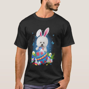 Easter Cute Bichon Frise Dog Lover Bunny Eggs East T-Shirt