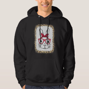 Easter Cute Bun Ny With Bandanna Glasses And Bubbl Hoodie