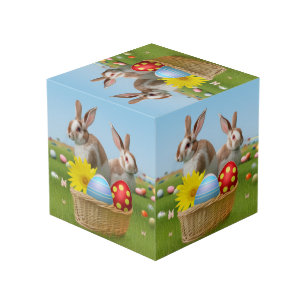 Easter Cute Bunny for a positive mood    Cube