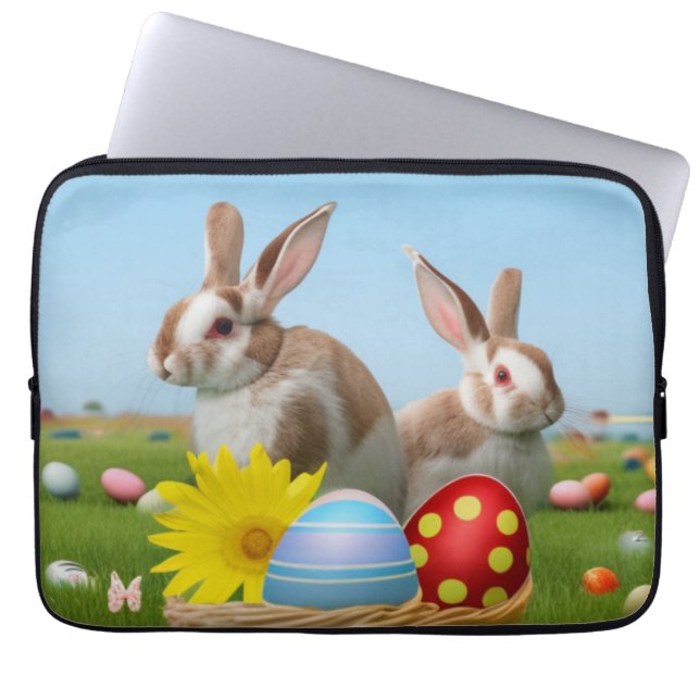 Easter Cute Bunny for a positive mood  Laptop Sleeve (Front)