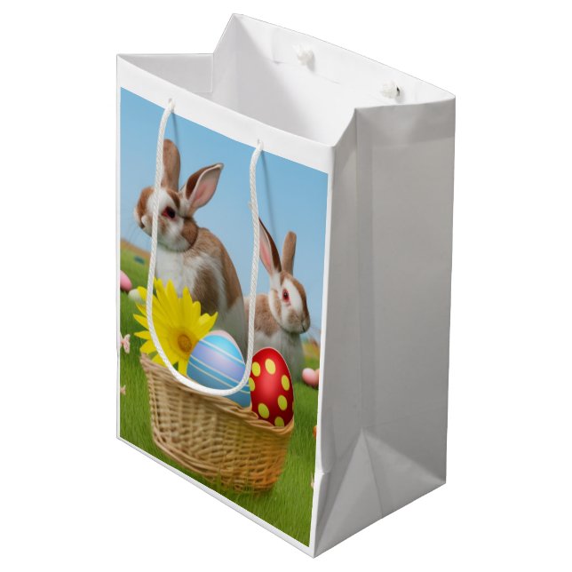 Easter Cute Bunny for a positive mood  Medium Gift Bag (Front Angled)