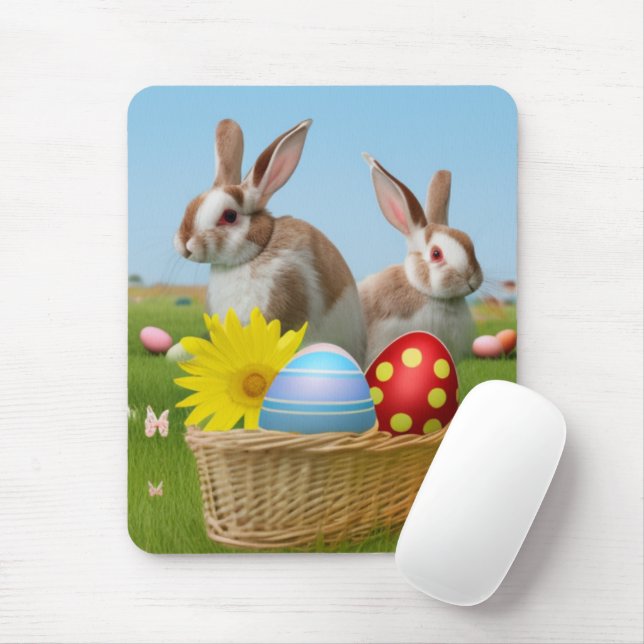 Easter Cute Bunny for a positive mood    Mouse Pad (With Mouse)