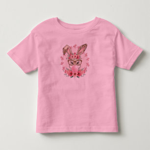 Easter Cute Floral Bunny Leopard Gift  Toddler T-Shirt