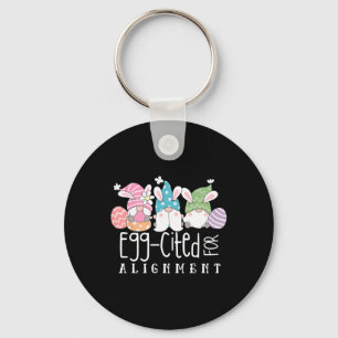 Easter Cute Gnomes Chiropractor Egg-cited For Alig Key Ring