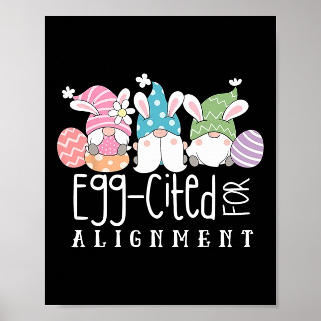 Easter Cute Gnomes Chiropractor Egg-cited For Alig Poster (Front)